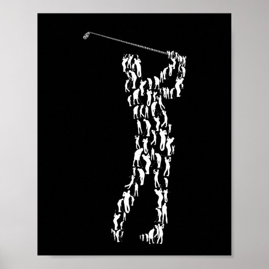 golfer gift golfslagijzer t-shirt poster (Voorkant)