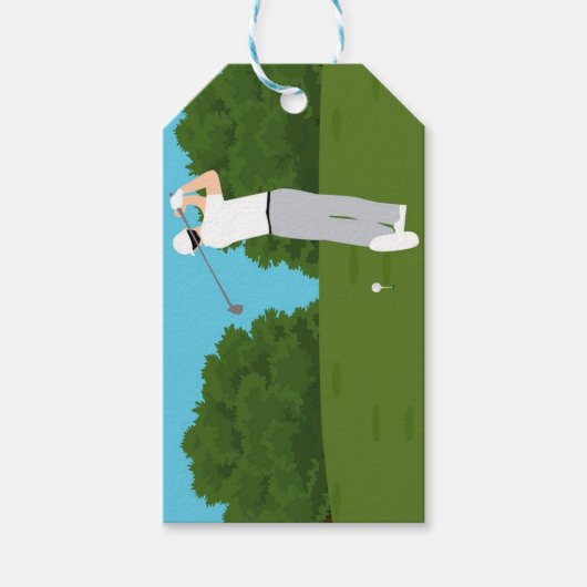 Golfer Gift Labels Cadeaulabel (Voorkant)