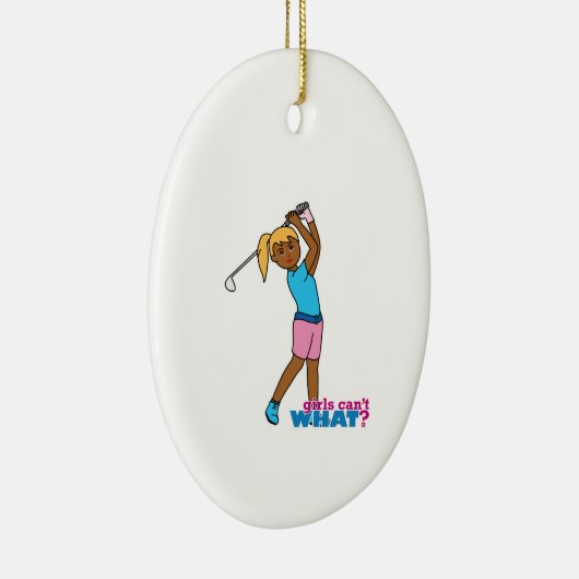 Golfer-girl 4 keramisch ornament (Rechts)