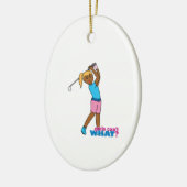 Golfer-girl 4 keramisch ornament (Links)