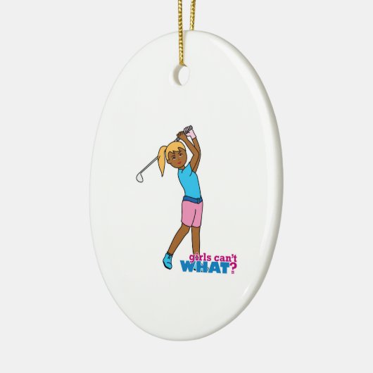 Golfer-girl 4 keramisch ornament (Links)