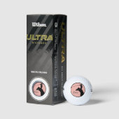 Golfer Girl Golfing Personalized Golf Balls Golfballen (Verpakking)