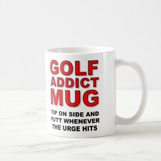 Golfer Golf Addict Funny Gift Mok Putt Putt (Rechts)