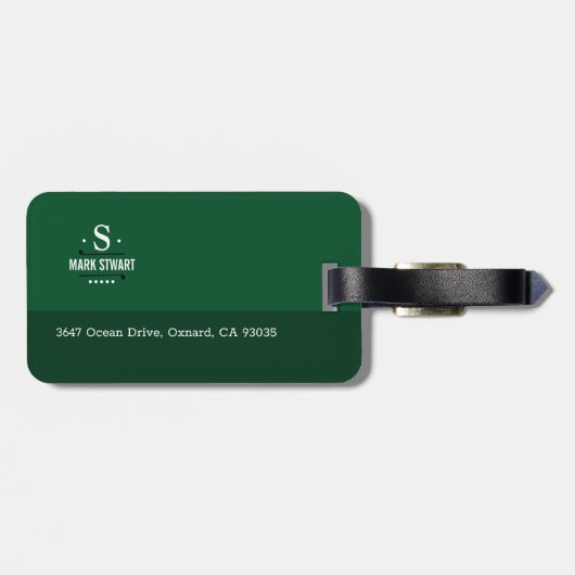 Golfer golf apparatuur identificatie bagagelabel (Achterkant horizontaal)