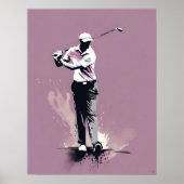 Golfer - Golf Art Print (Voorkant)