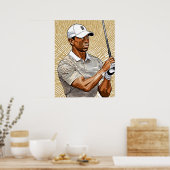 Golfer - Golf Art Print (Keuken)