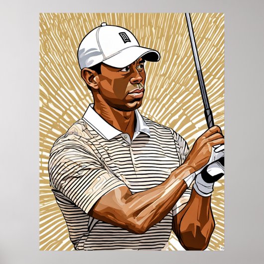 Golfer - Golf Art Print (Voorkant)