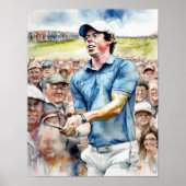 Golfer - Golf Art Print (Voorkant)