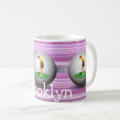 Golfer Golf Balls Stripe Mok (Voorkant rechts)