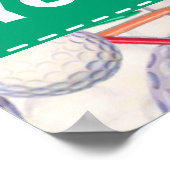 Golfer; Golf Balls & T - shirts Pattern Poster (Hoek)