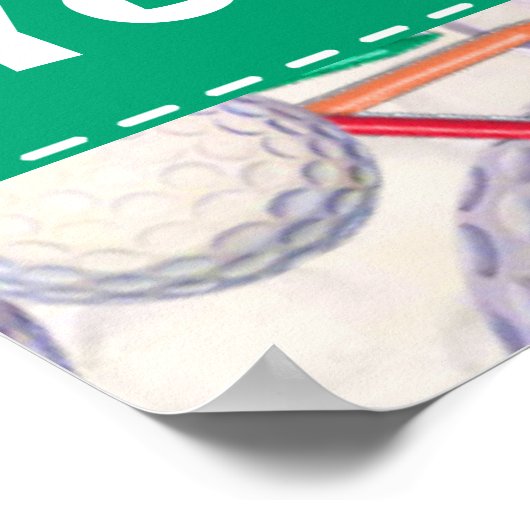 Golfer; Golf Balls & T - shirts Pattern Poster (Hoek)