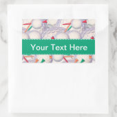 Golfer; Golf Balls & T - shirts Pattern Rechthoekige Sticker (Tas)