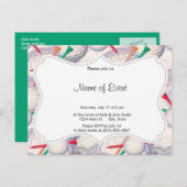 Golfer; Golf Balls & T - shirts Pattern Uitnodiging Briefkaart (Voorkant / Achterkant)