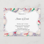 Golfer; Golf Balls & T - shirts Pattern Uitnodiging Briefkaart (Voorkant)