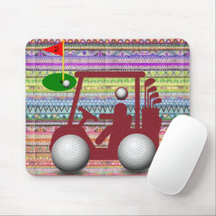 Golfer Golf Cart Muismat! Muismat