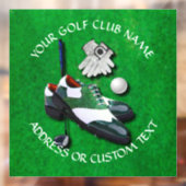 Golfer Golf Club Name Golf Club Owner Raamsticker (Vel 2)