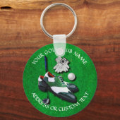 Golfer Golf Club Name Golf Club Owner Sleutelhanger (Voorkant)
