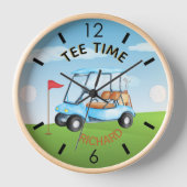 Golfer Golf Course Cart Name T-shirt Time (Voorkant)