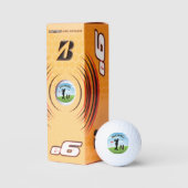 Golfer Golf Course Custom Name 3-D Monogram Golfballen (Verpakking)