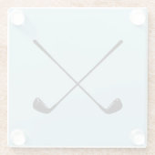 Golfer Golf Crest Blue Pattern Onderzetter (Achterkant)