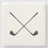 Golfer Golf Crest Pattern Stenen Onderzetter (Voorkant)