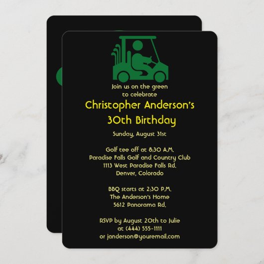 Golfer Golf Golfing 30th Birthday Kaart (Voorkant / Achterkant)