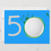 Golfer Golf Golfing 40th Birthday Invitation Kaart (Voorkant)