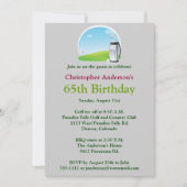 Golfer Golf Golfing 65th Birthday Invitation Kaart (Voorkant)