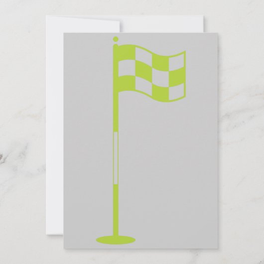 Golfer Golf Golfing 65th Birthday Invitation Kaart (Achterkant)
