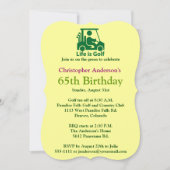Golfer Golf Golfing 65th Birthday Invitation Kaart (Voorkant)