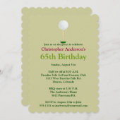 Golfer Golf Golfing 65th Birthday Invitation Kaart (Voorkant / Achterkant)
