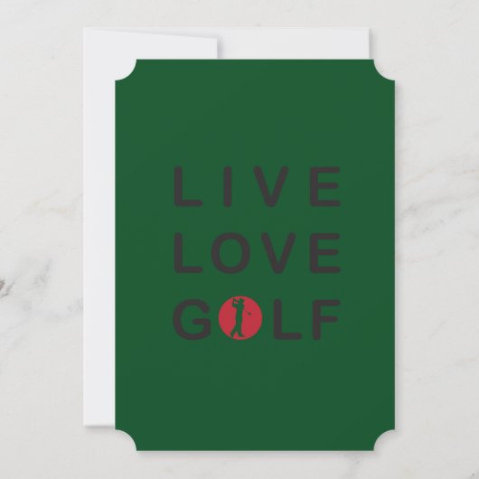 Golfer Golf Golfing Ball en Flag 30th Birthday Kaart (Achterkant)