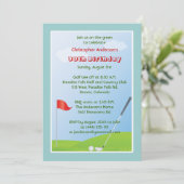 Golfer Golf Golfing Ball en Flag 30th Birthday Kaart (Staand voorkant)