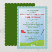 Golfer Golf Golfing Ball en Flag 30th Birthday Kaart (Voorkant / Achterkant)