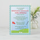 Golfer Golf Golfing Ball en Flag 30th Birthday Kaart (Staand voorkant)