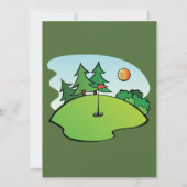 Golfer Golf Golfing Green Brown 50th Birthday Kaart (Achterkant)