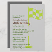 Golfer Golf Golfing Green Flag 50th Birthday Kaart (Voorkant / Achterkant)