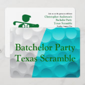 Golfer Golf Golfing Green-vrijgezellenfeest. Invit Kaart (Voorkant / Achterkant)