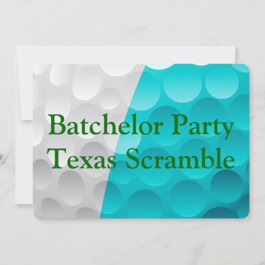 Golfer Golf Golfing Green-vrijgezellenfeest. Invit Kaart (Voorkant)