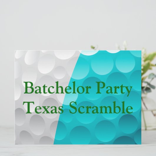 Golfer Golf Golfing Green-vrijgezellenfeest. Kaart (Staand voorkant)