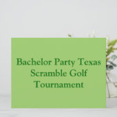 Golfer Golf Golfing Green-vrijgezellenfeest. Kaart (Staand voorkant)