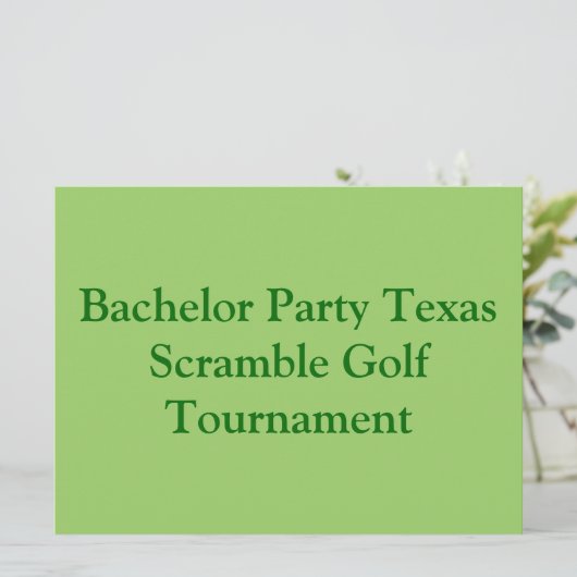 Golfer Golf Golfing Green-vrijgezellenfeest. Kaart (Staand voorkant)