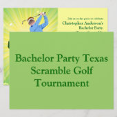 Golfer Golf Golfing Green-vrijgezellenfeest. Kaart (Voorkant / Achterkant)