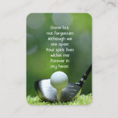 Golfer Golf Golfsouvenir Visitekaartje (Voorkant)