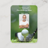 Golfer Golf Golfsouvenir Visitekaartje (Achterkant)