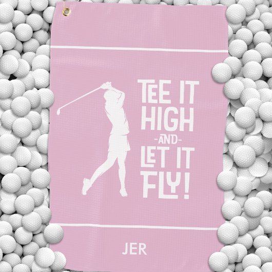 Golfer Golf Humor Grappig Sport Initialen Meisjes  Golfhanddoek