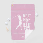 Golfer Golf Humor Grappige Sport Monogram Meisje R Golfhanddoek (Insitu)