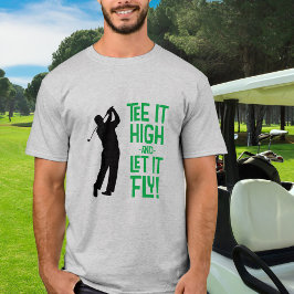 Golfer Golf Humor Grappige Sport Quote Zwart Groen T-shirt