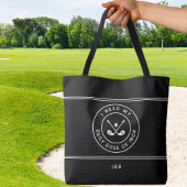 Golfer Golf IJzer Humor Grappig Modern Zwart Wit Tote Bag