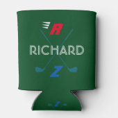 Golfer golf monogram blikjeskoeler (Achterkant)